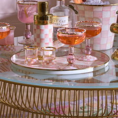 Rosy Check Round Tray