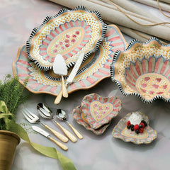 Gold Check Cake Serving Set