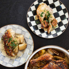 Luxury Dining - Courtly Check Enamel Dinner Plate