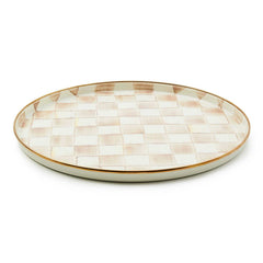 Mocha Check Round Tray