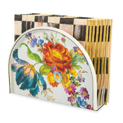 Flower Market Napkin Holder - White
