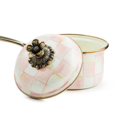 Rosy Check Enamel 1 Qt. Saucepan