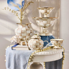 Mocha Check 4 Cup Teapot
