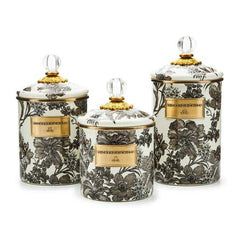 Sterling English Garden Enamel Canisters