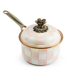 Rosy Check Enamel 1 Qt. Saucepan