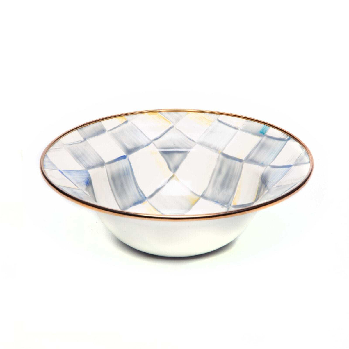 Sterling Check Enamel BREAKFAST BOWL