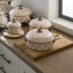 Rosy Check Enamel 5 Qt. Casserole