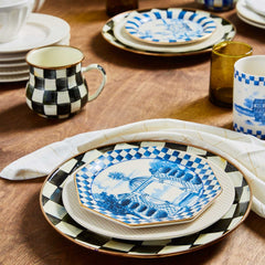 Luxury Dining - Courtly Check Enamel Dinner Plate