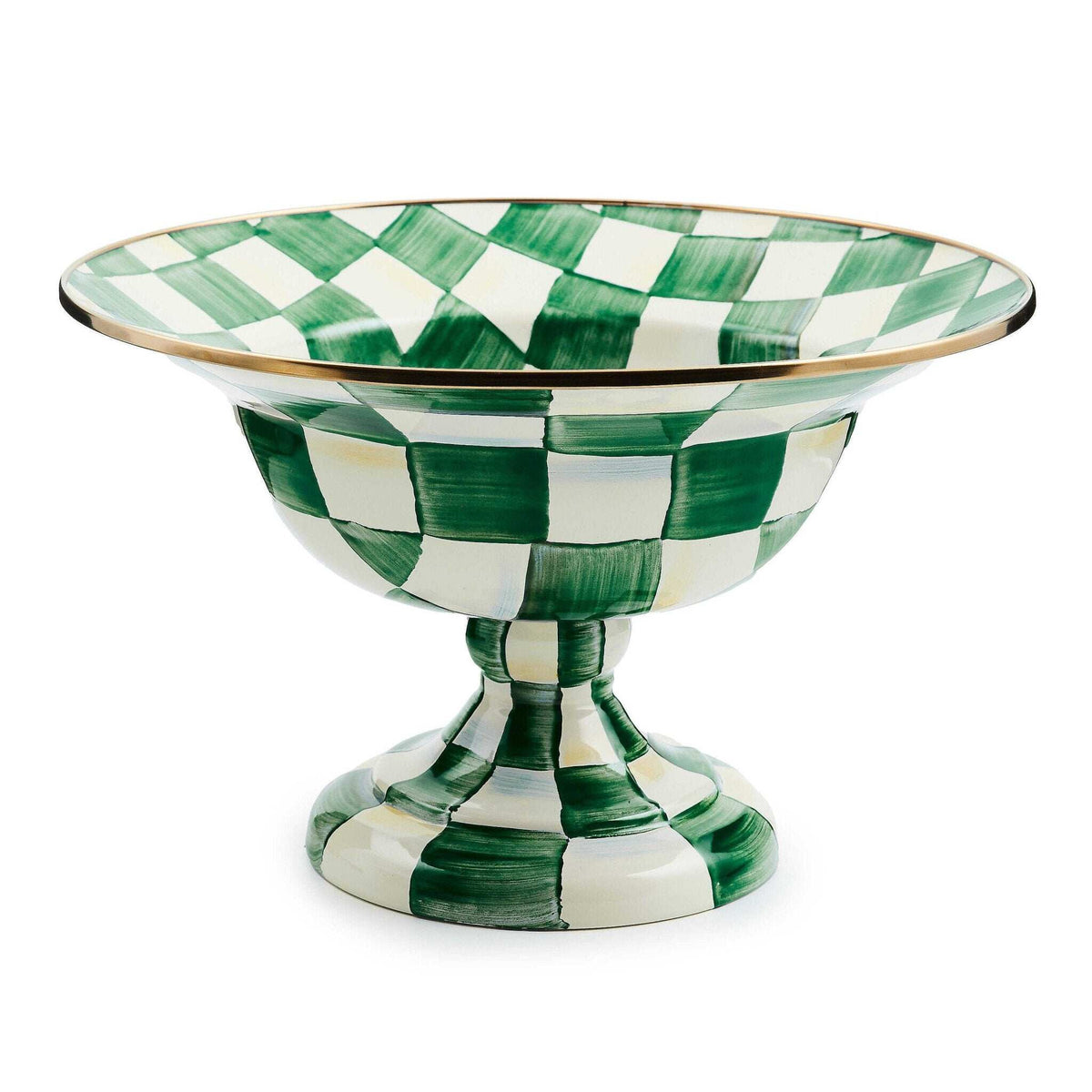 Emerald Check Large Compote