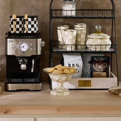 Mocha Check Small Compote