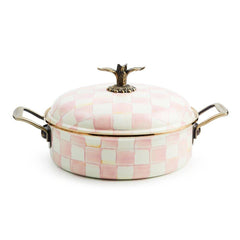 Rosy Check Enamel 5 Qt. Casserole
