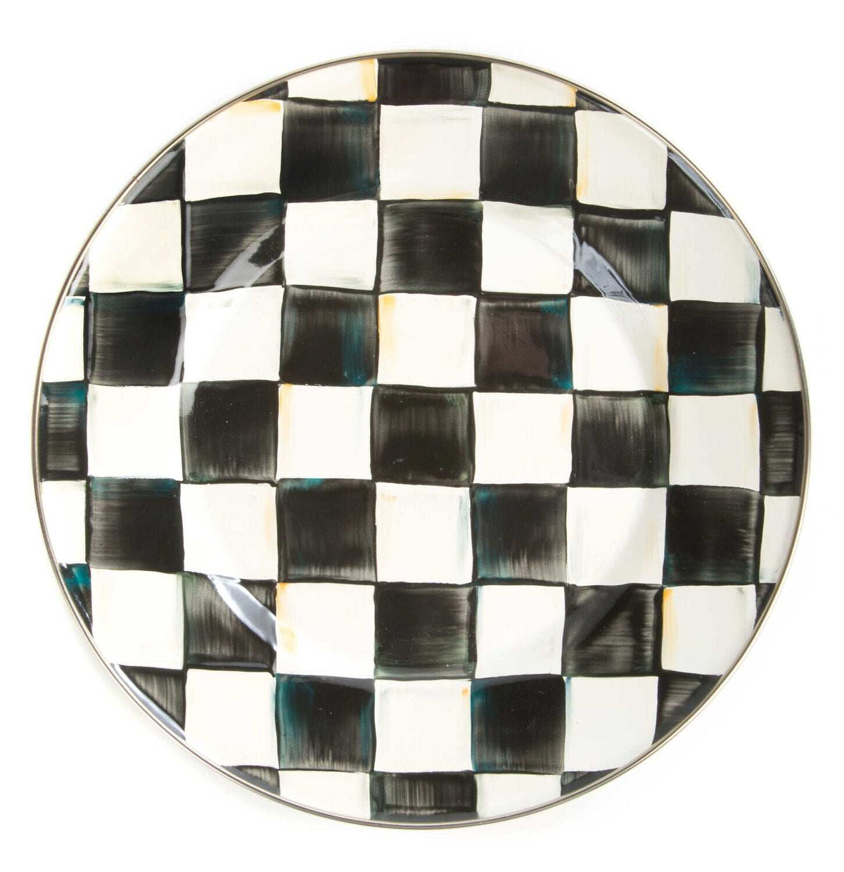 Luxury Dining - Courtly Check Enamel Dinner Plate