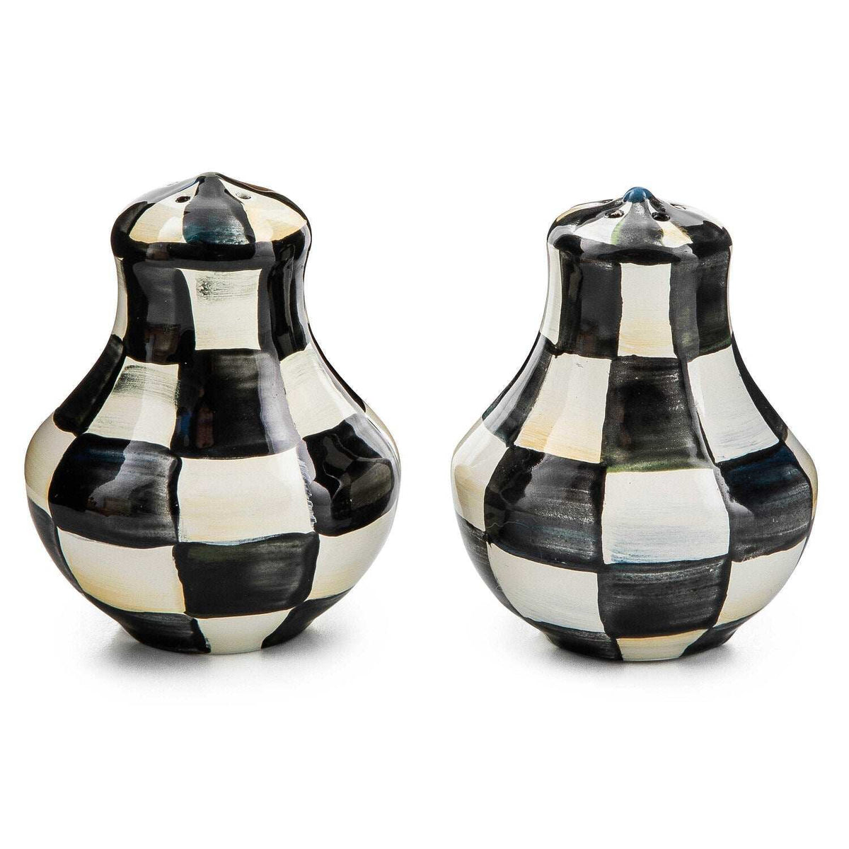 Courtly Check Enamel Salt & Pepper Shakers