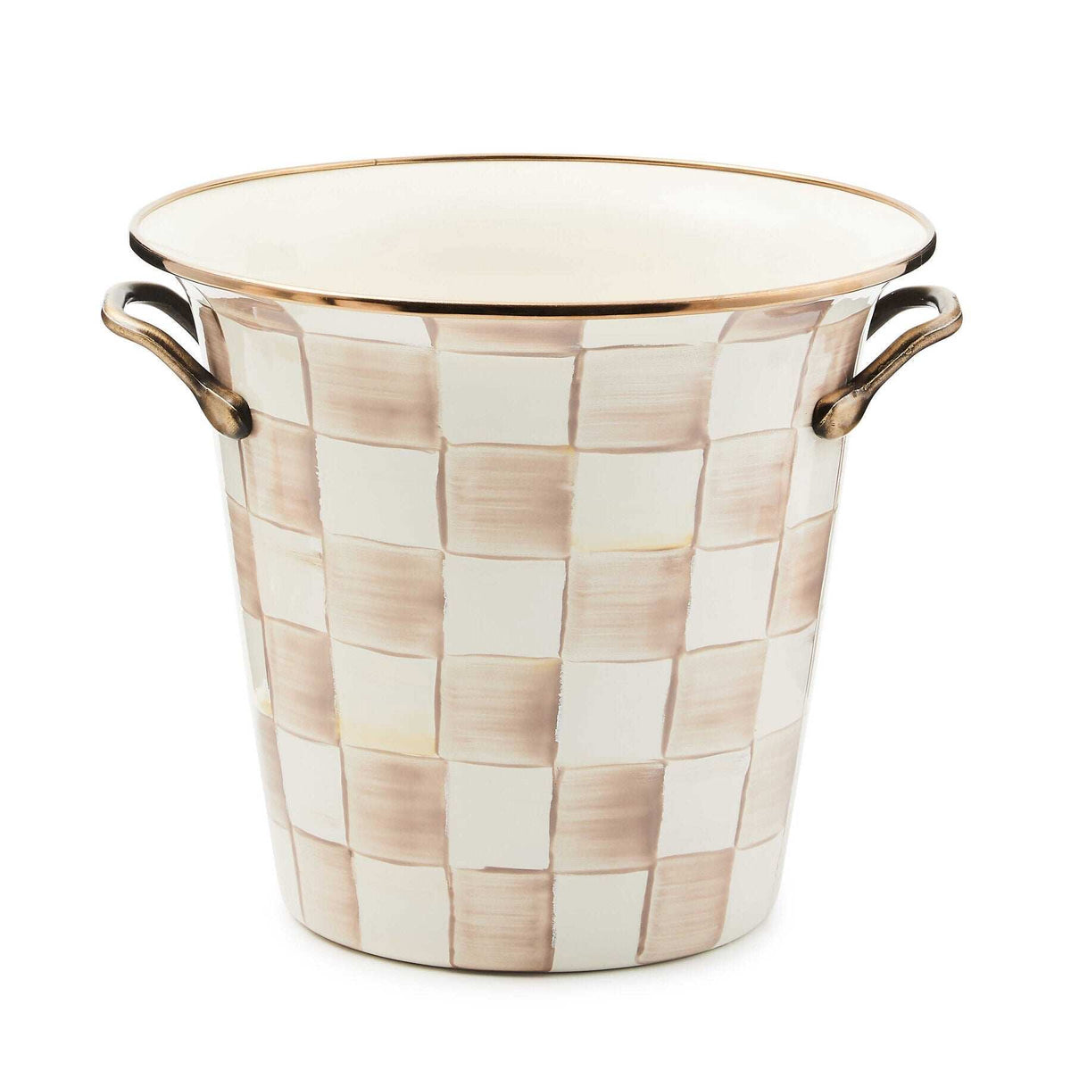 Mocha Check Wine Cooler